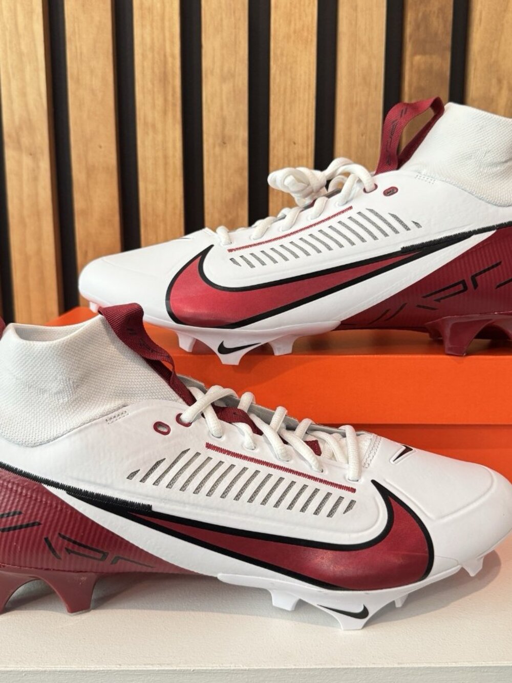 SIZE 11.5 - Nike Vapor Edge Pro 360 2 TB Football Cleat FN7759-111 Red White